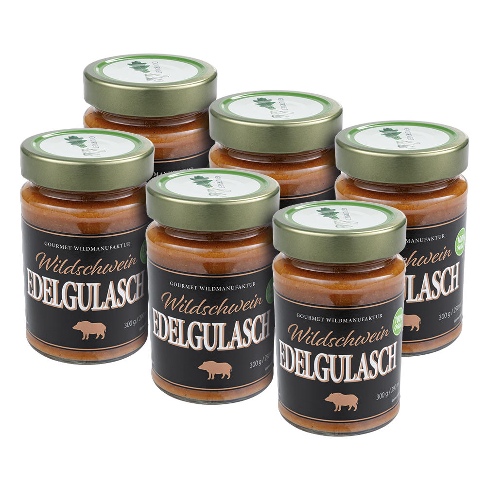 Gourmet Wild Wildschwein-Edelgulasch, 6 x 300 g