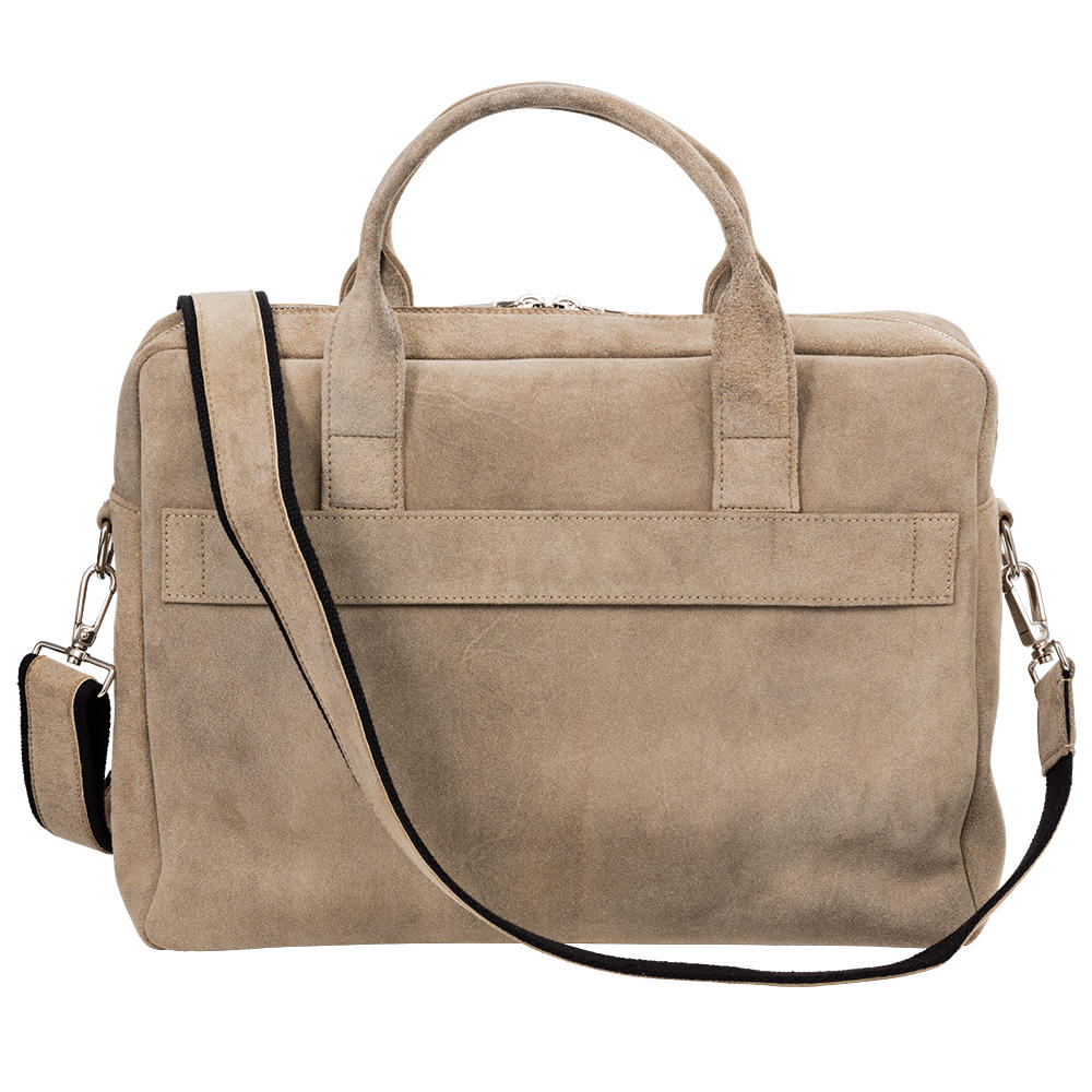 Laptoptasche, Ziegenvelours, sand