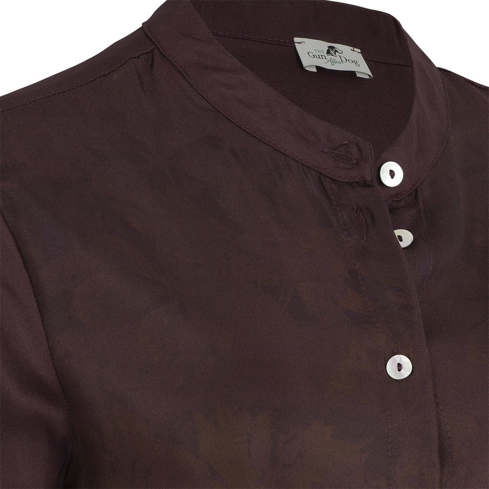 Allover Print Silk Blouse, Leaf 