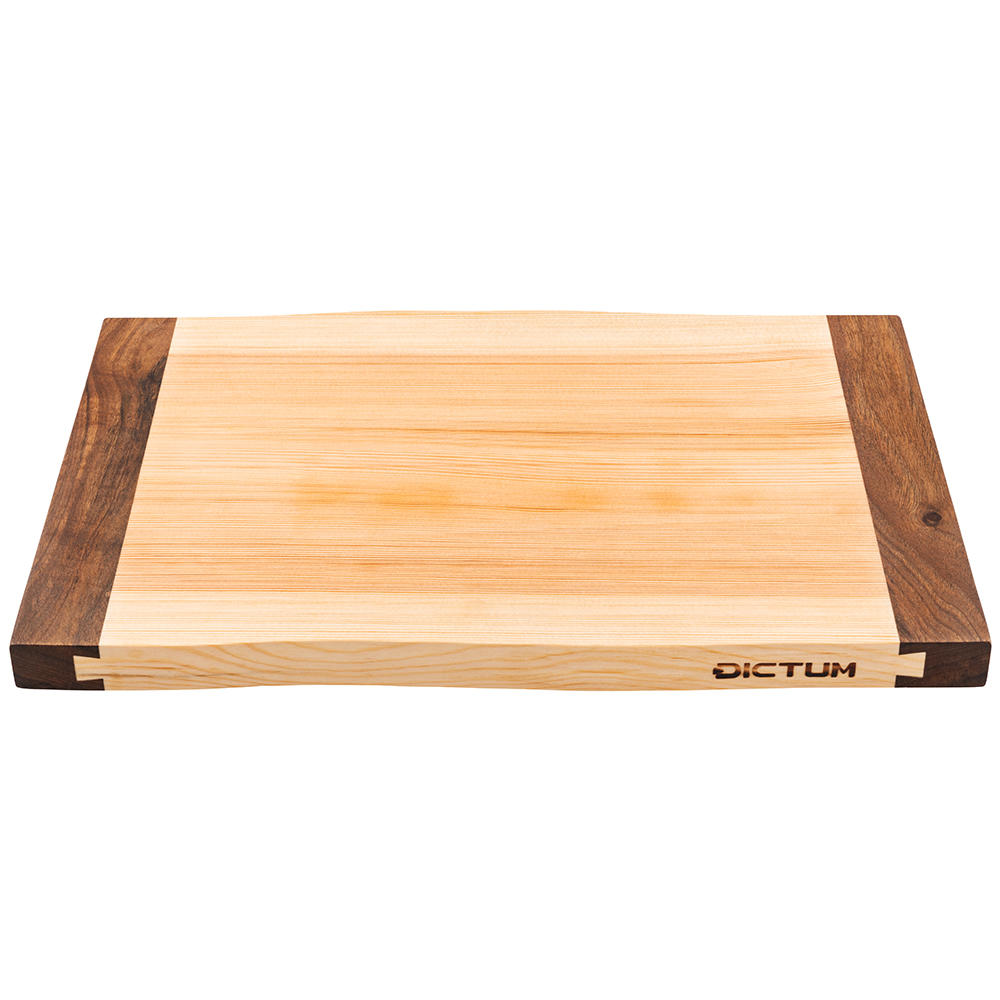 DICTUM® Wavy Edge Chopping Board, Pine/Walnut