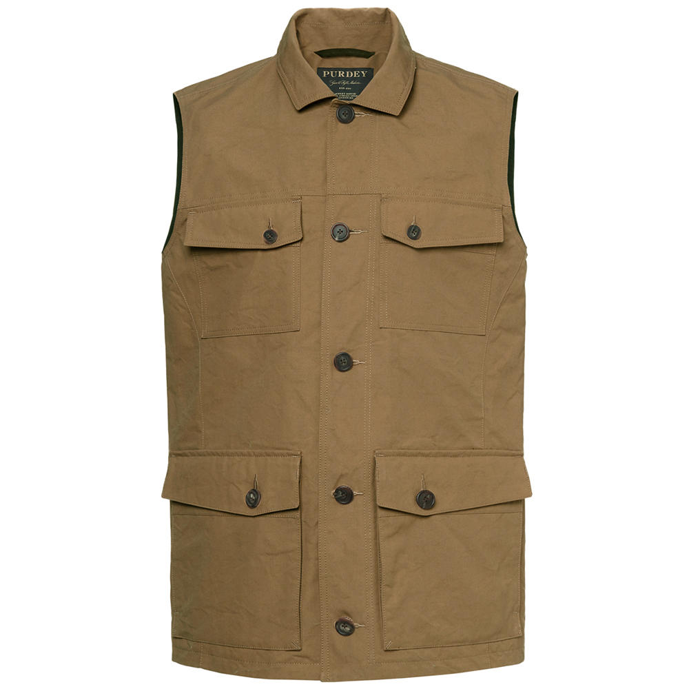 Purdey Herren Safari-Weste Percival, desert khaki