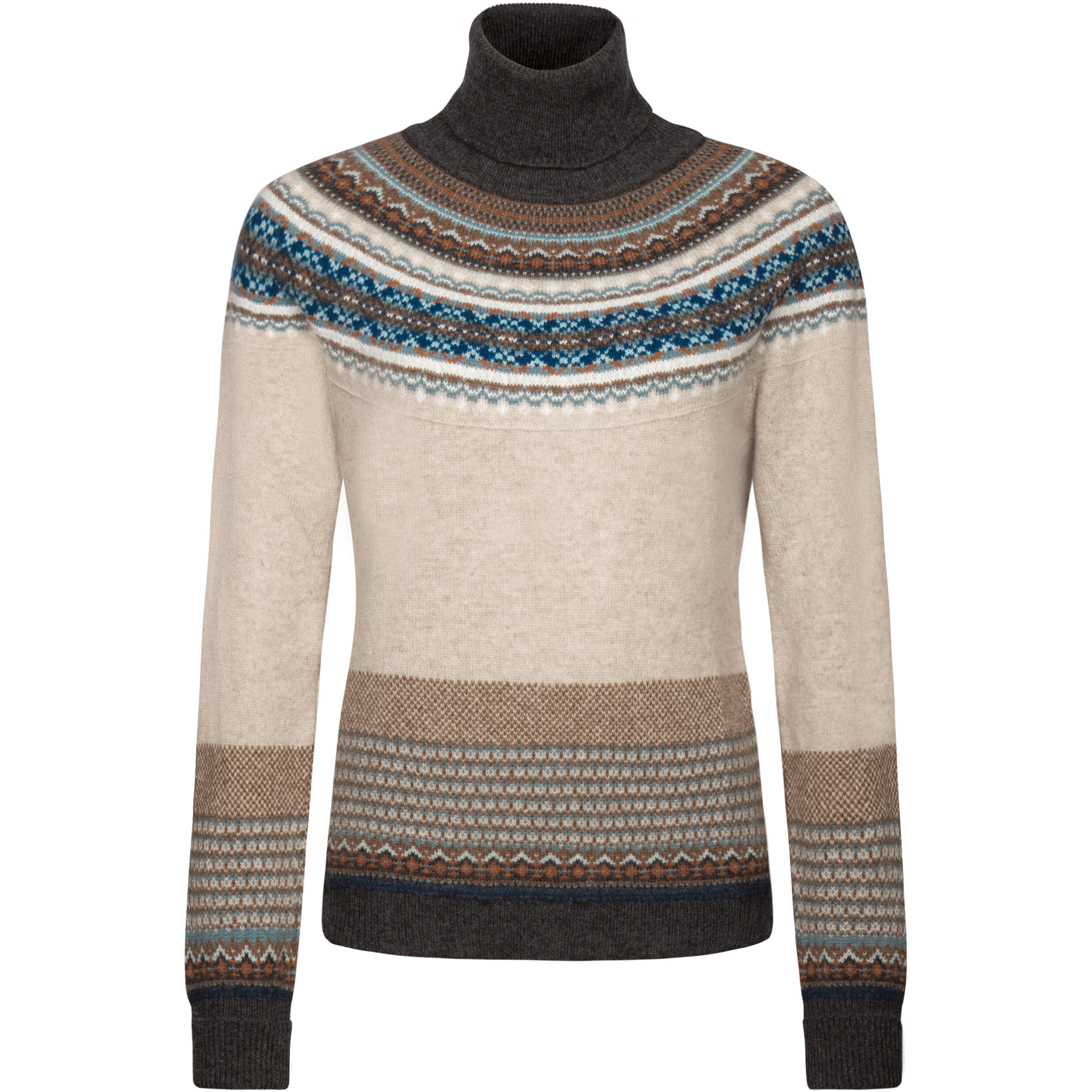 Eribé Damenpullover Rollkragen Fair Isle, Taurus