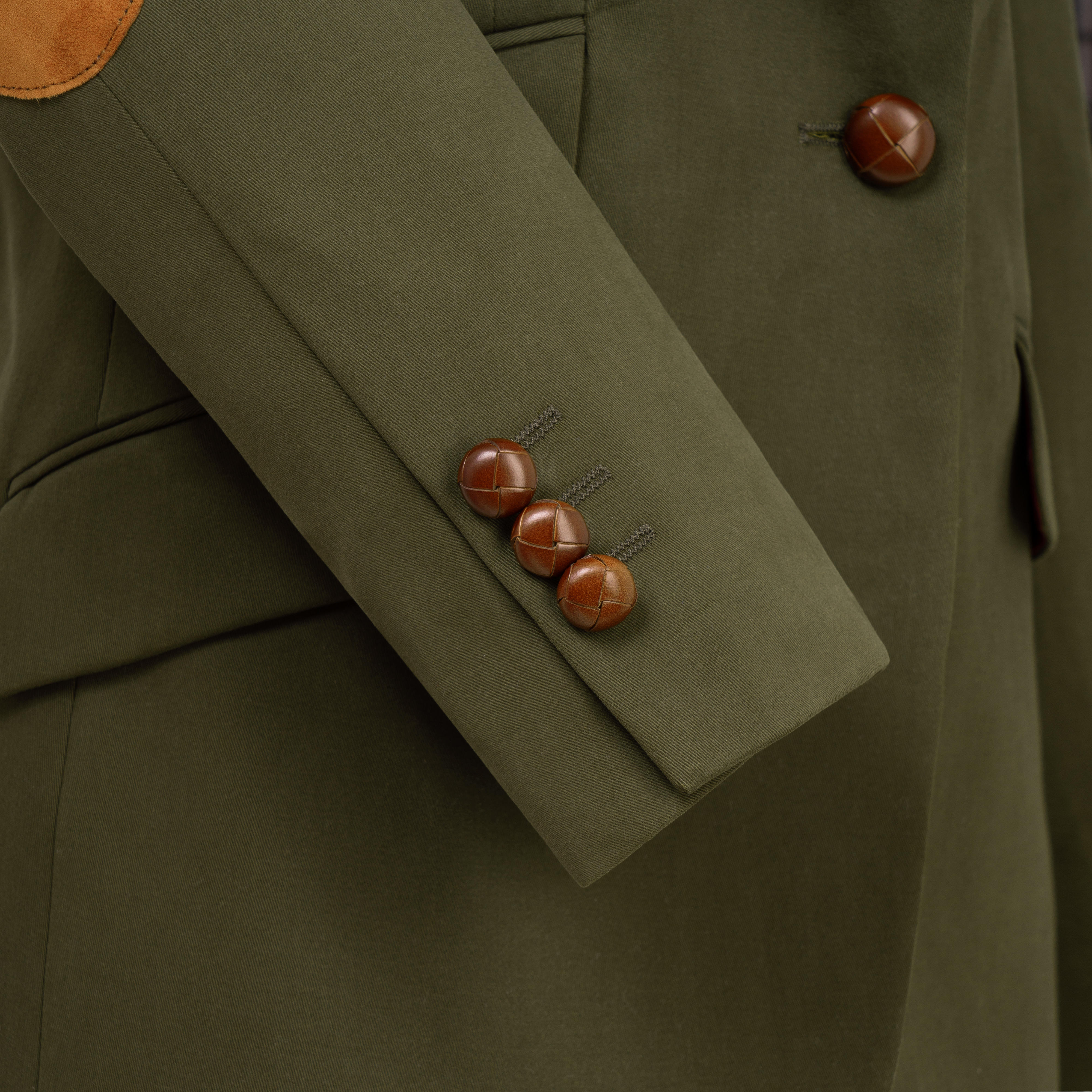 Blazer en coton pour femme » Andrea «,  vert forêt