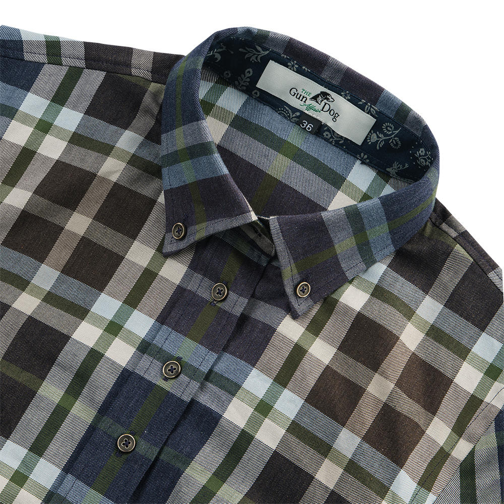 Button-Down-Bluse, Baumwoll-Flanellkaro