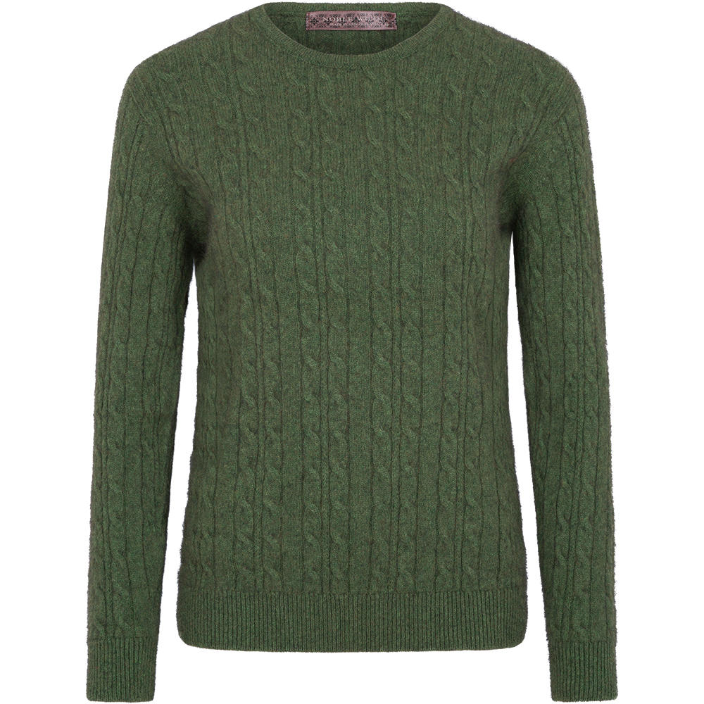 Damen Zopf-Pullover, Merino-Possum
