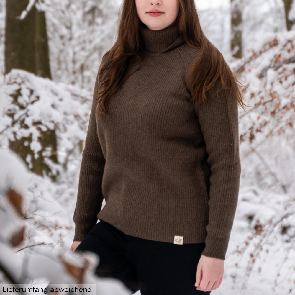 Pull à col roulé en laine de yak