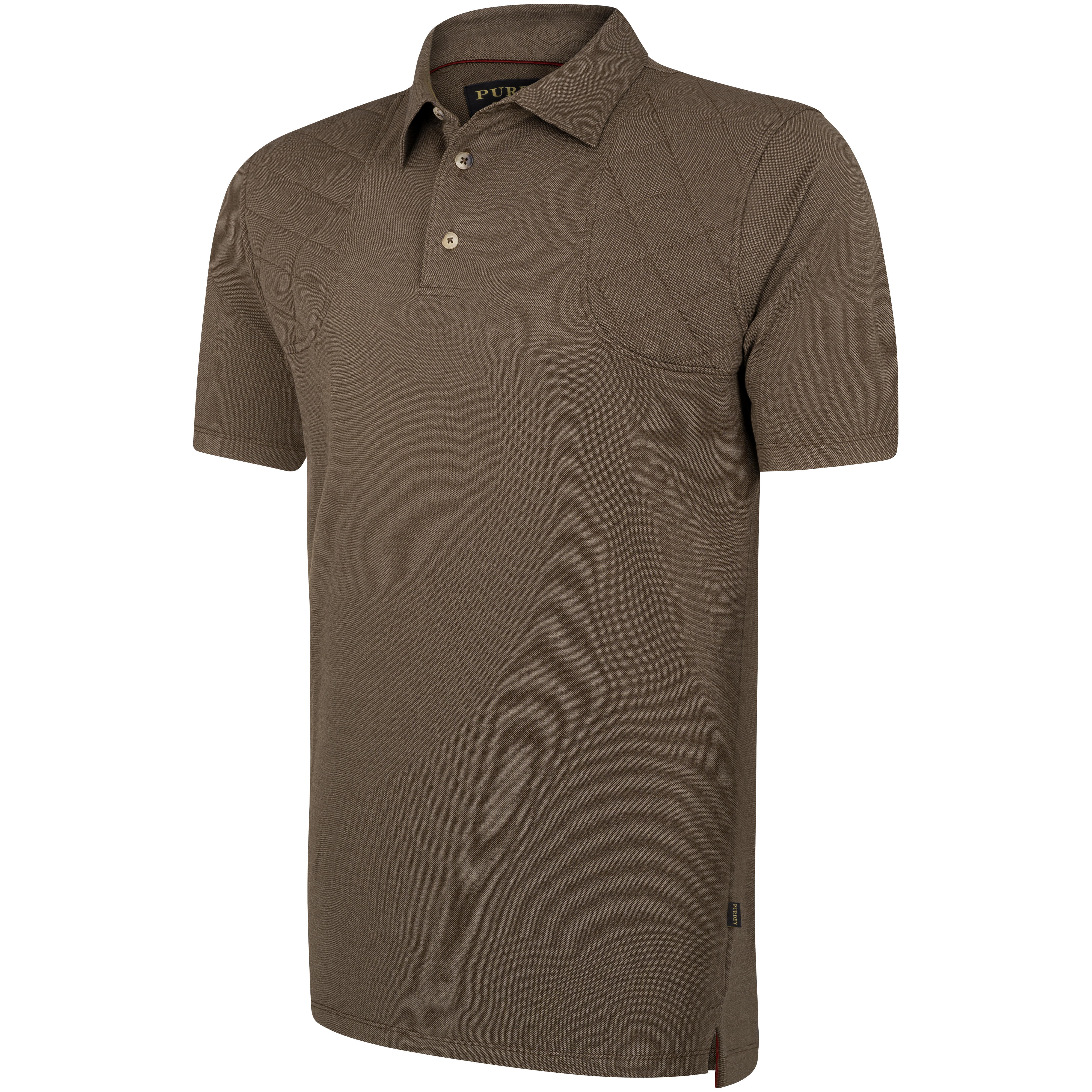 Purdey Herren Poloshirt mit Schulterpolsterung
