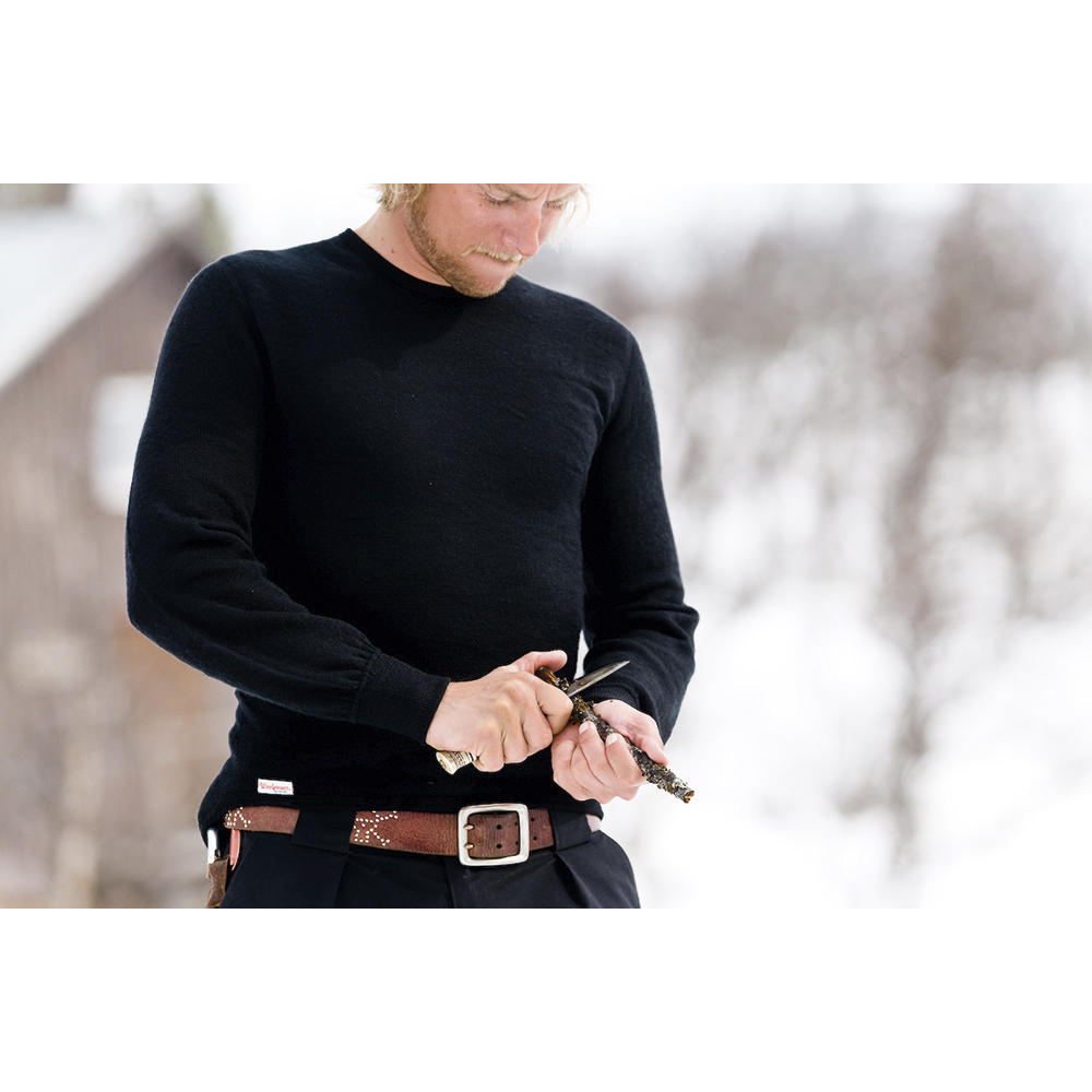 Tricot de corps manches longues Woolpower®, noir, 200 g/m²