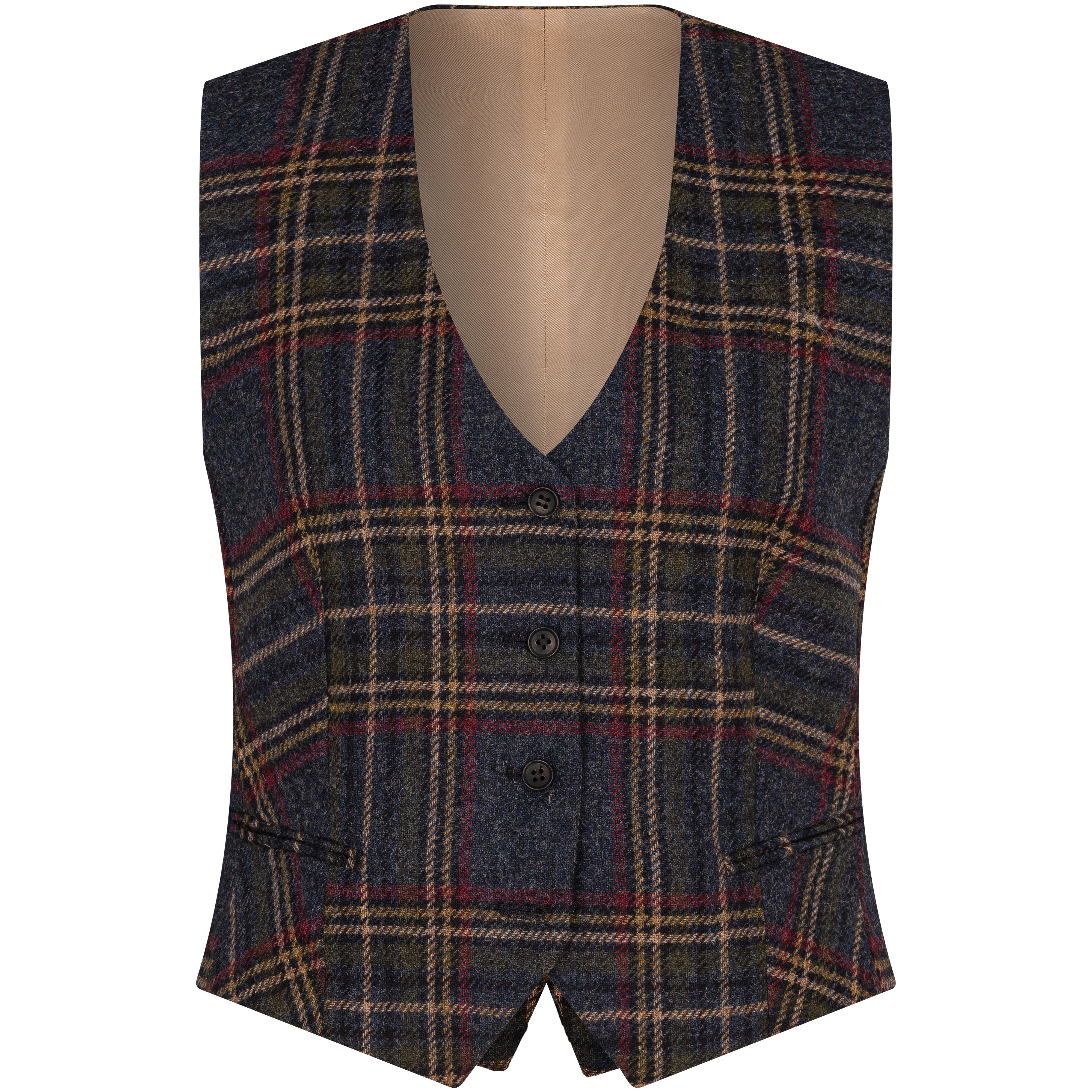 Damen-Tweed-Weste »Eve«, grün/blau/rot