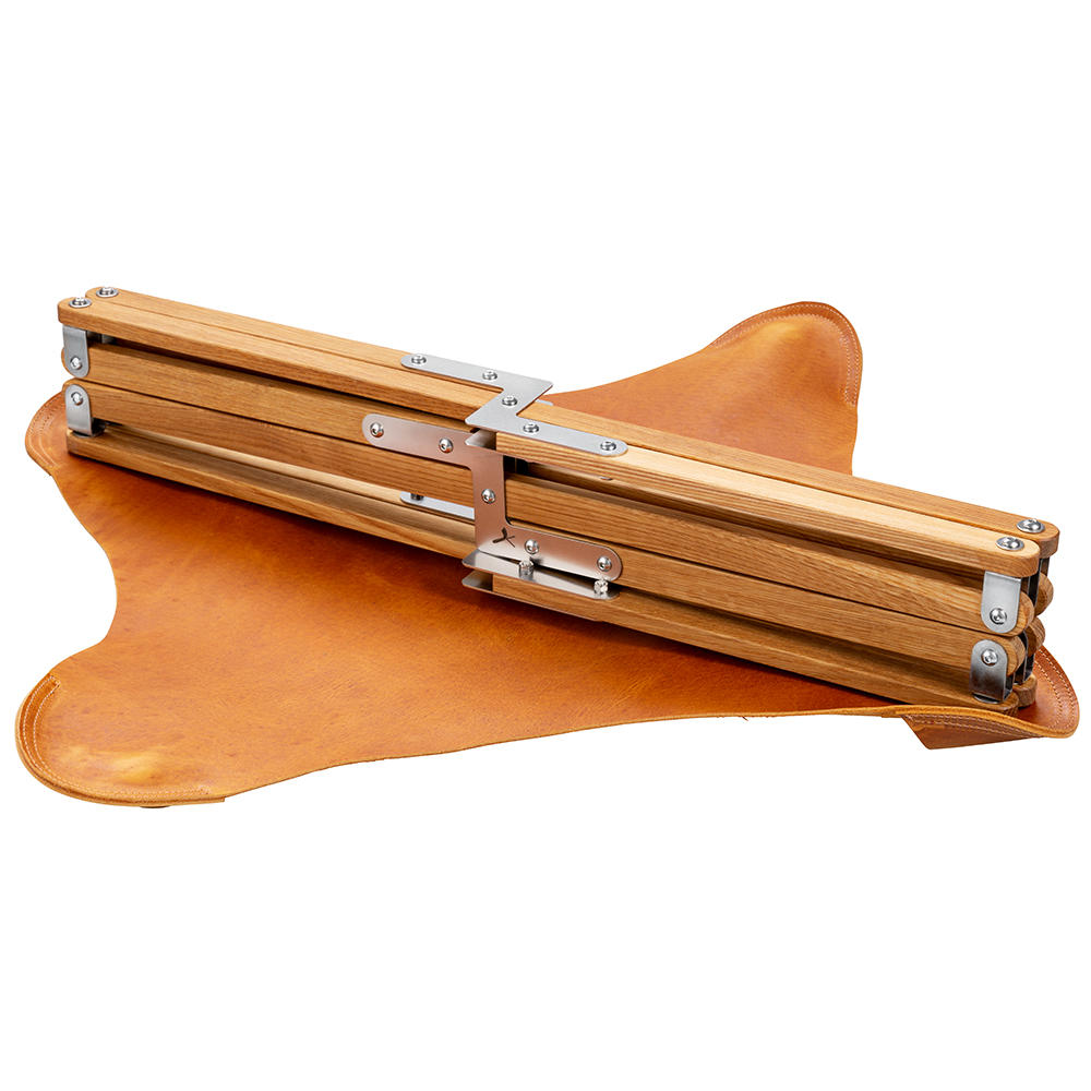Kampierhocker Eiche, Leder
