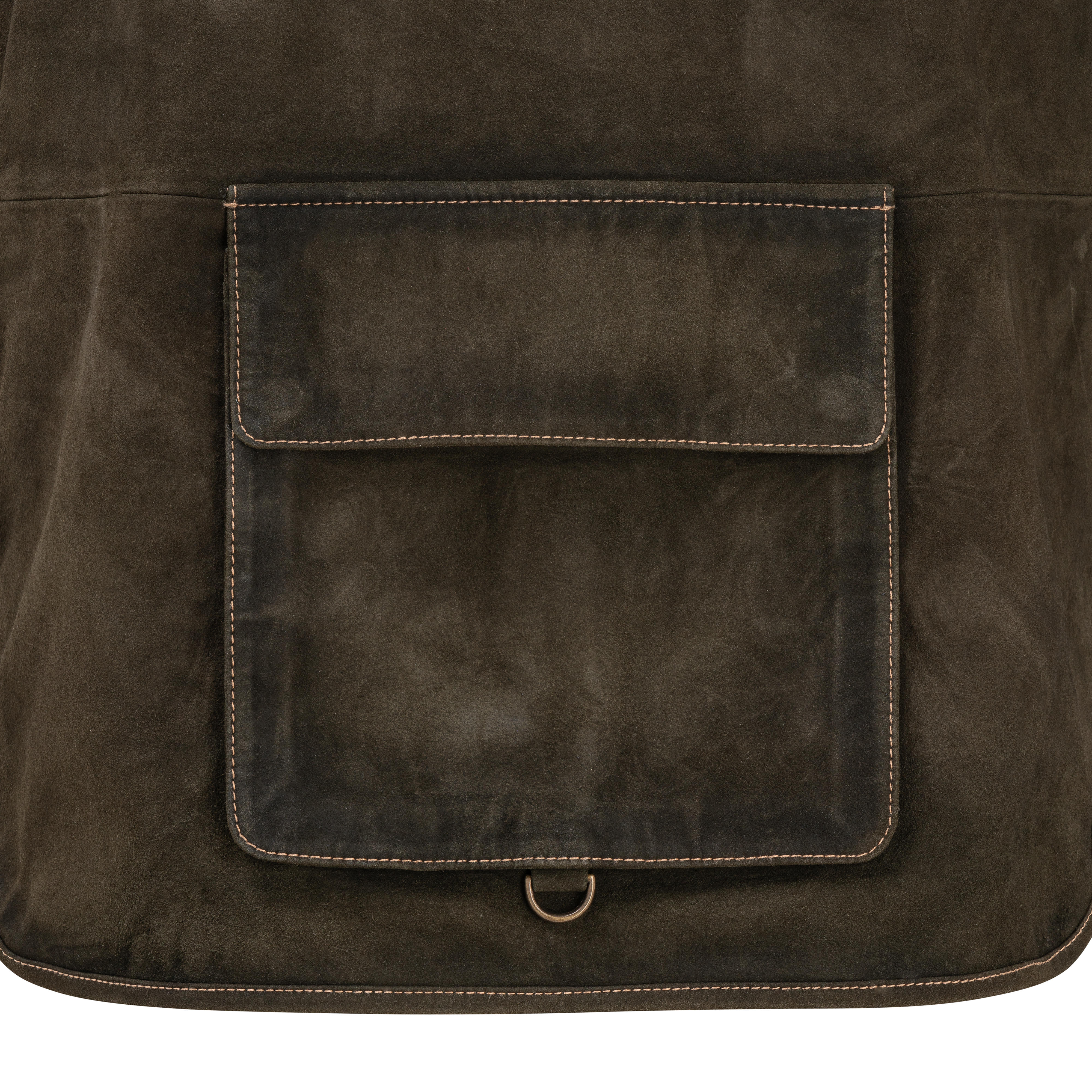 Gilet fonctionnel en cuir pour homme » Pecheur «