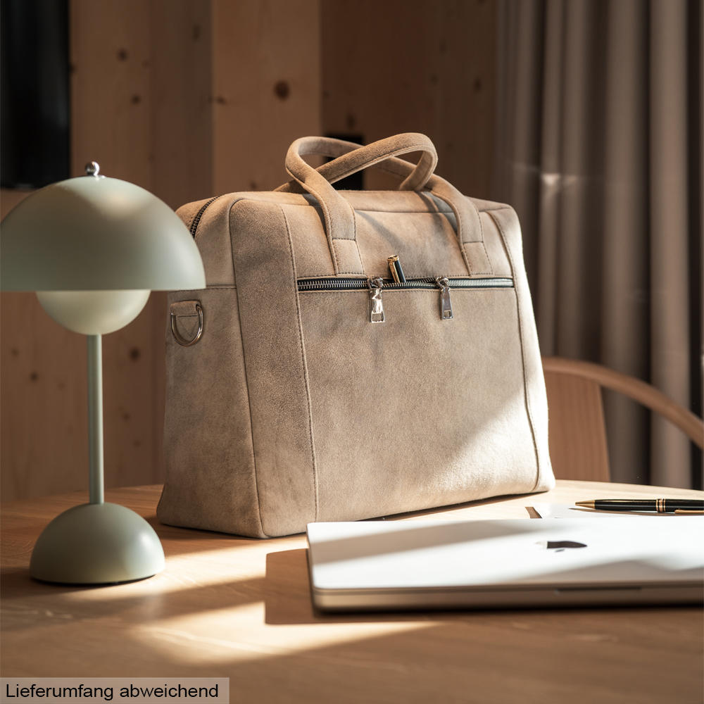 Laptoptasche, Ziegenvelours, sand