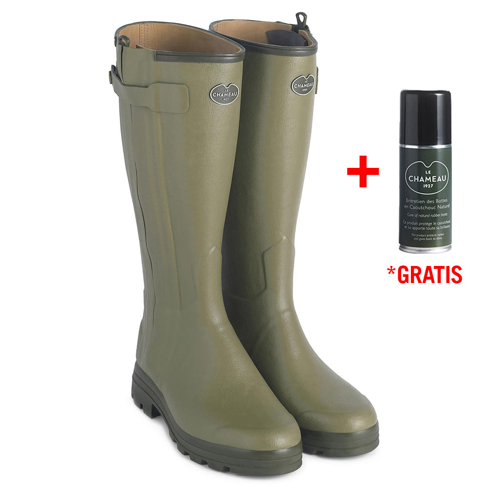 Le Chameau Damen-Gummistiefel Chasseur, Lederfutter