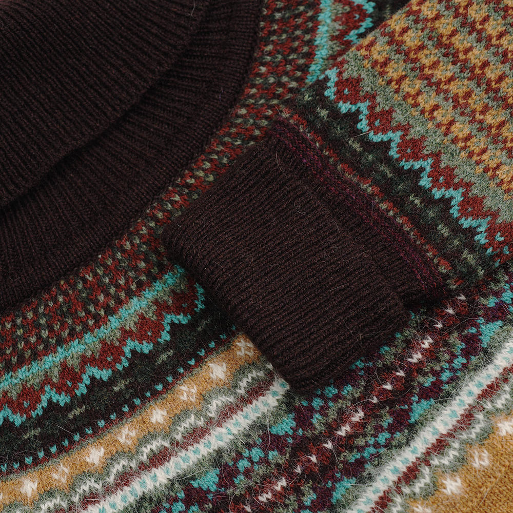 Eribé Damenpullover Rollkragen Fair Isle