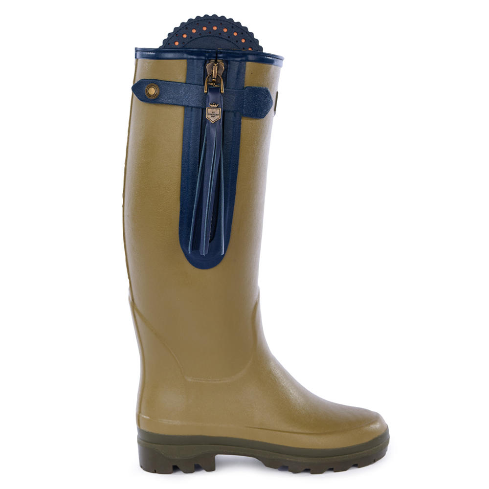 Le Chameau Damen-Gummistiefel L'Alliance, Neoprenfutter, vert vierzon