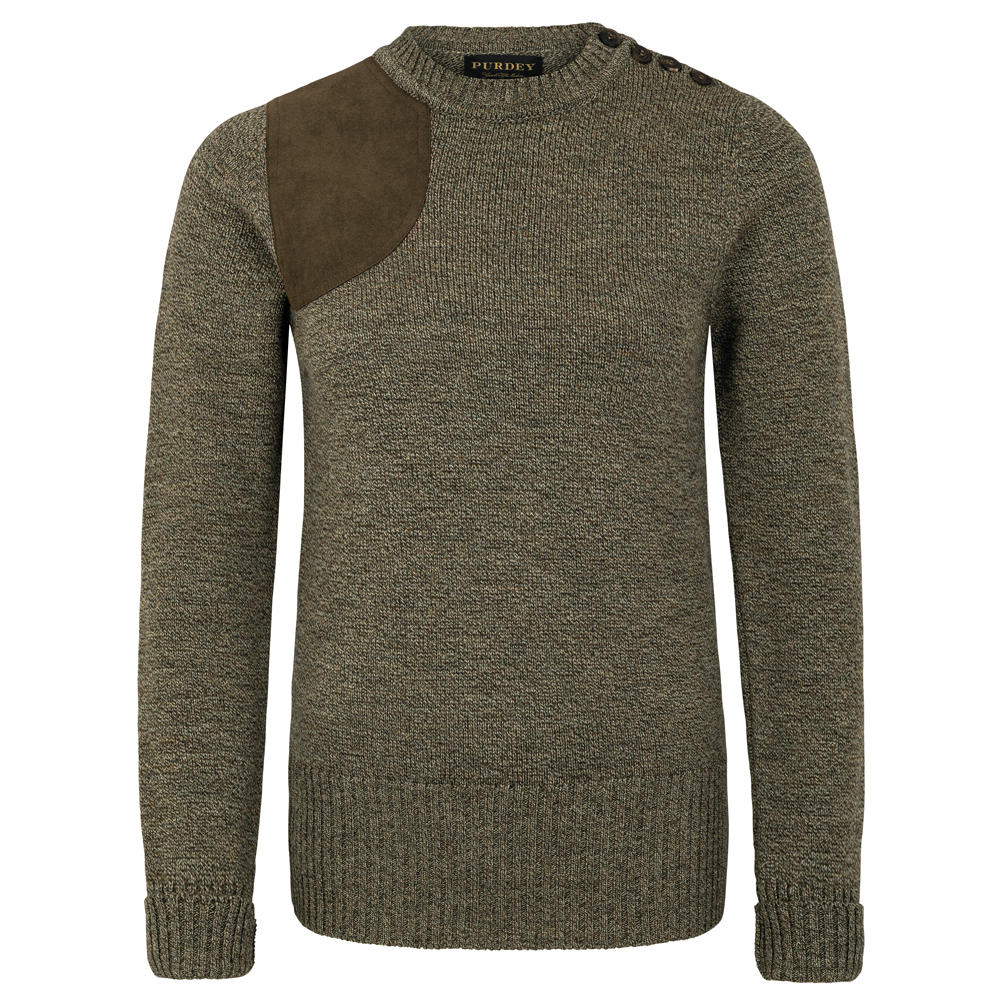 Purdey Damen Schießpullover, One Shoulder, grün