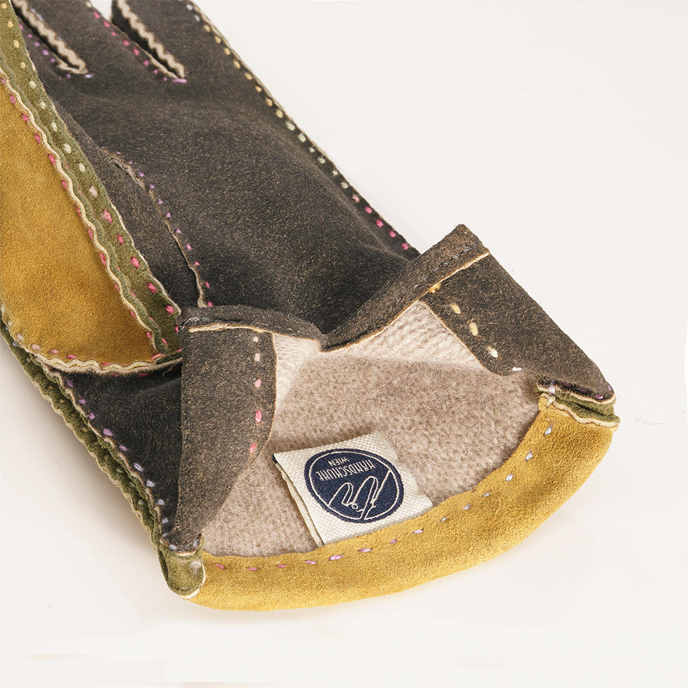 Damen Handschuhe FORLI, Ziegenvelours, mit Kaschmirfutter