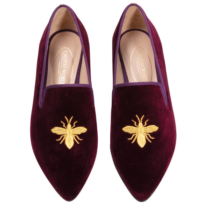 Damen Samt Loafers „Bee“