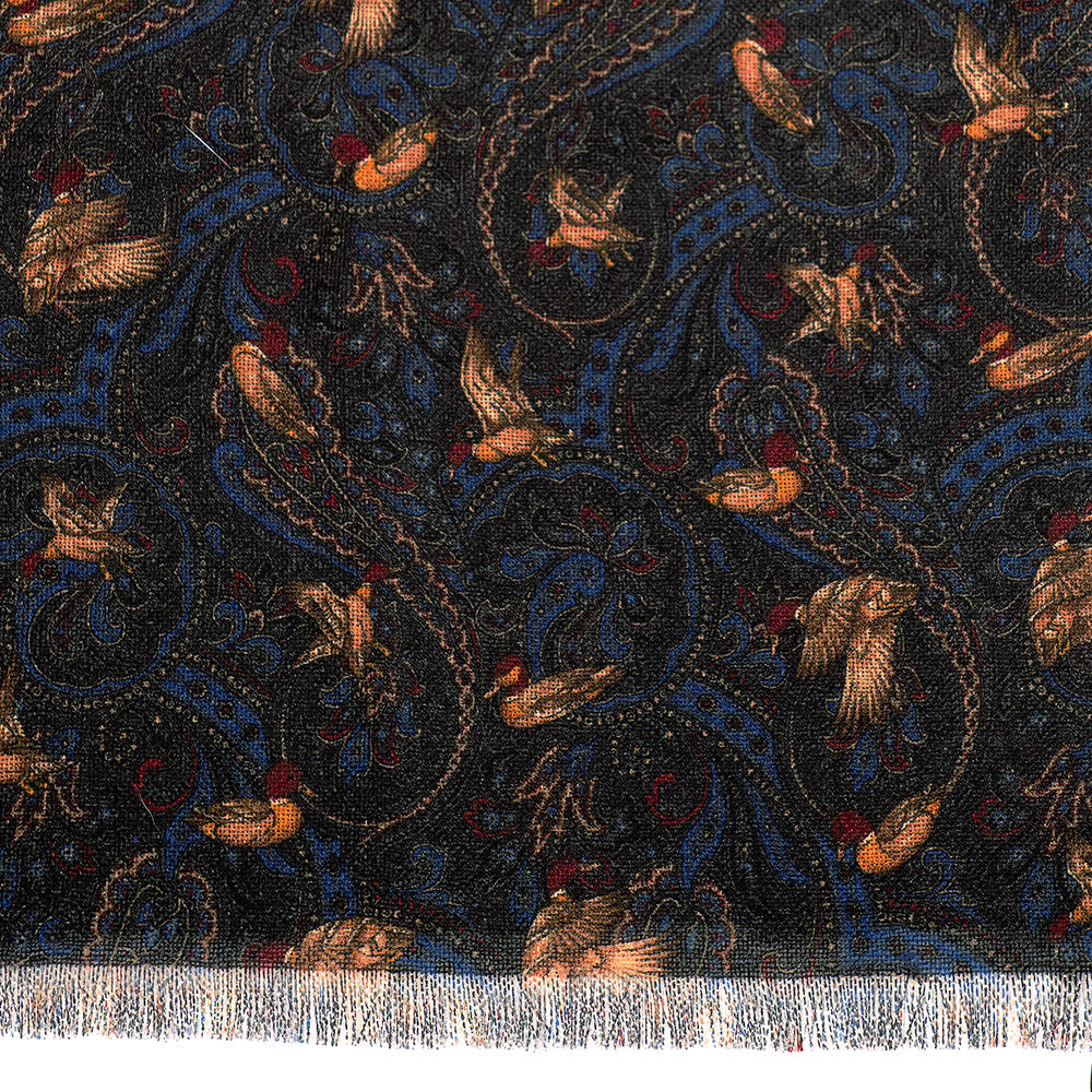 Jagdschal Ente/Paisley, 70 x 170 cm, Wolle