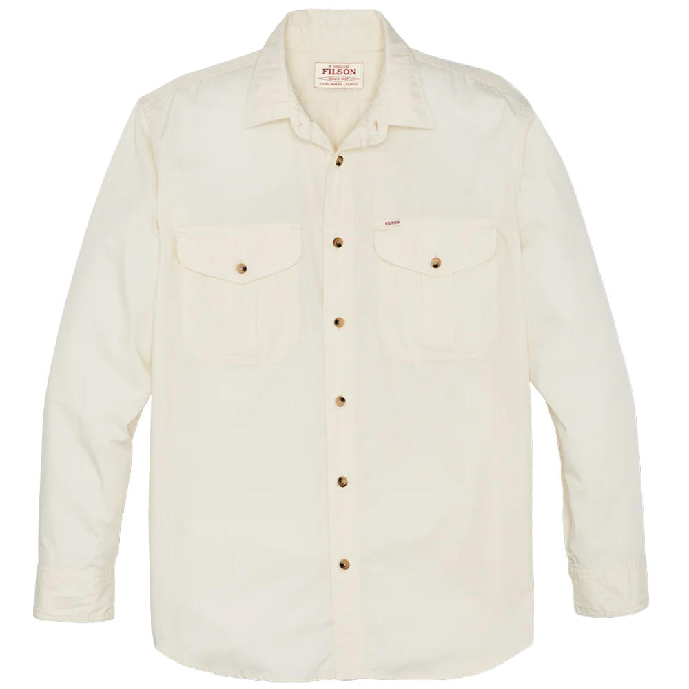 Filson Washed Feather Cloth Hemd, ivory