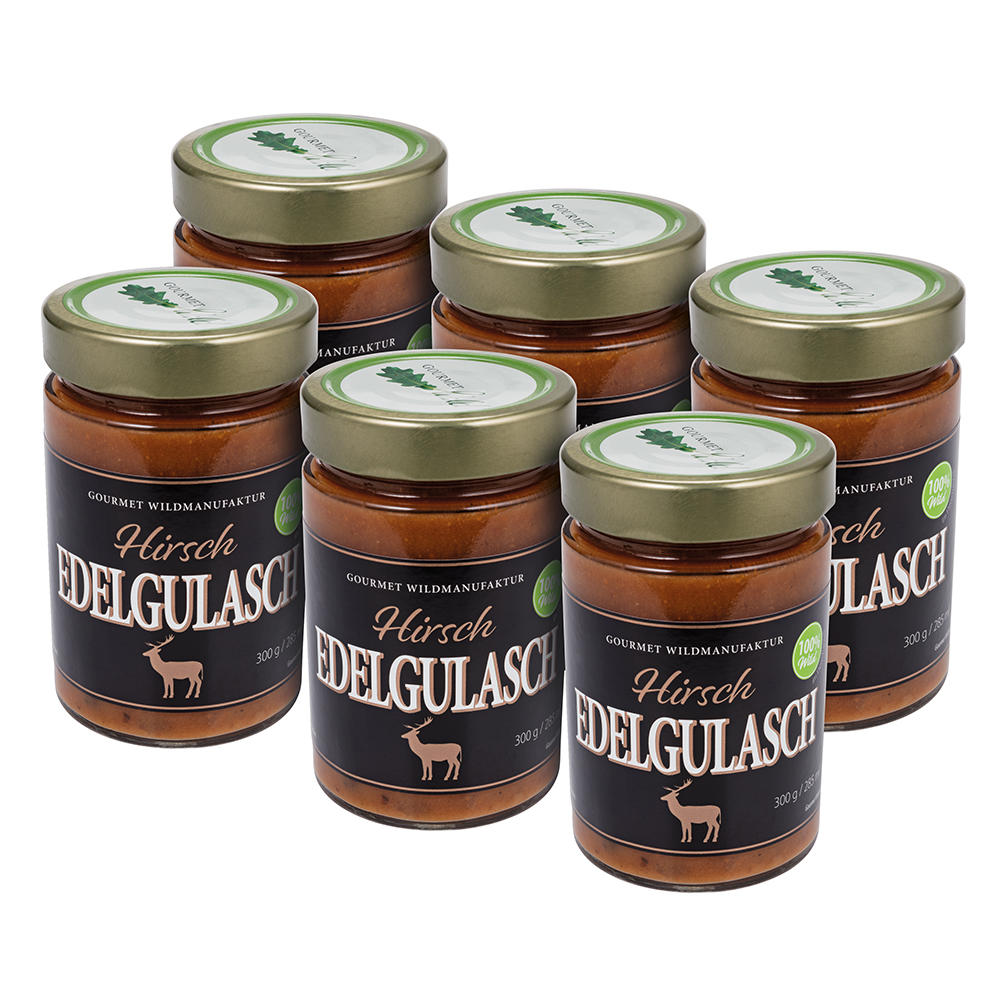 Gourmet Wild Hirsch-Edelgulasch, 6 x 300 g