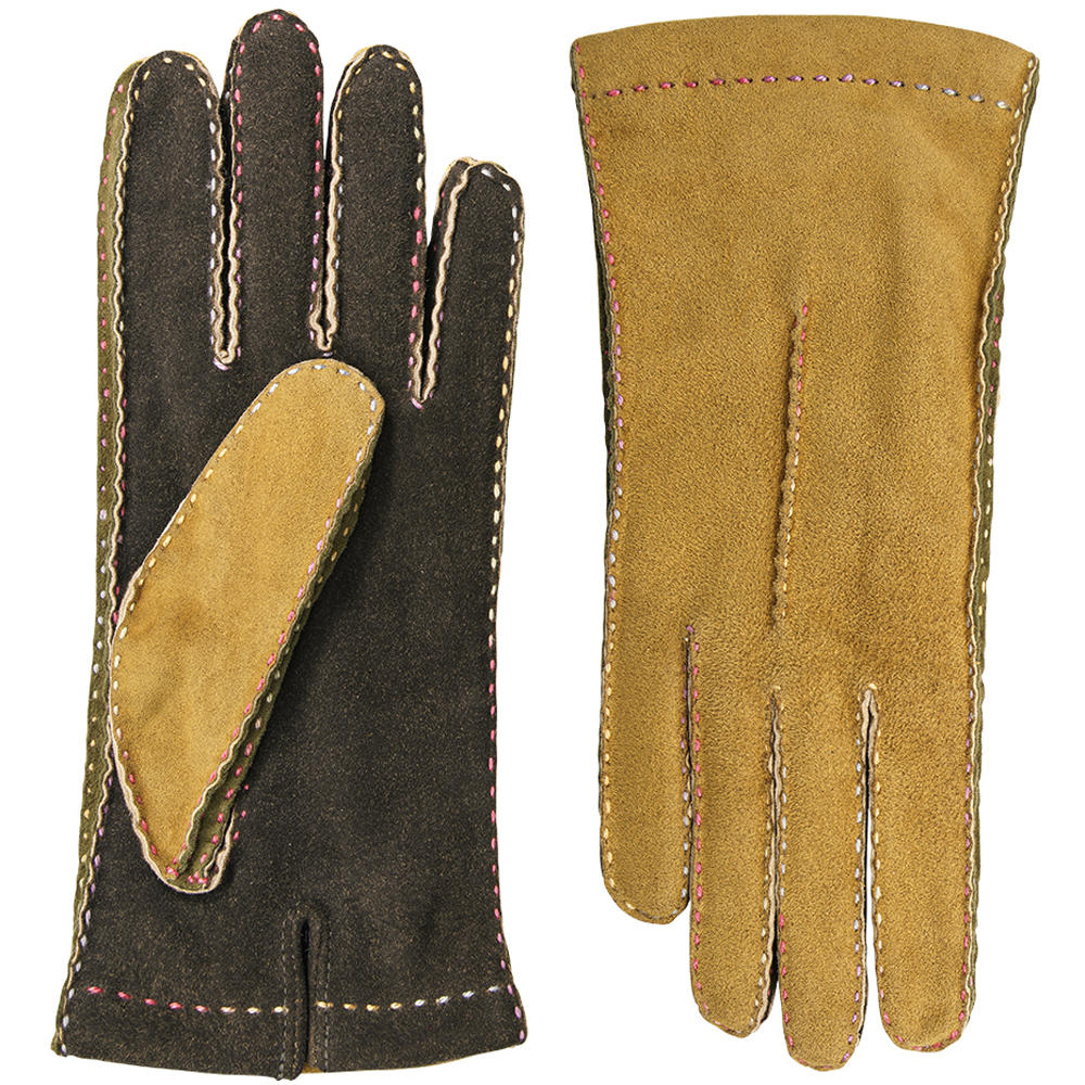 Gants pour femme FORLI, velours de chèvre, doublure en cachemire