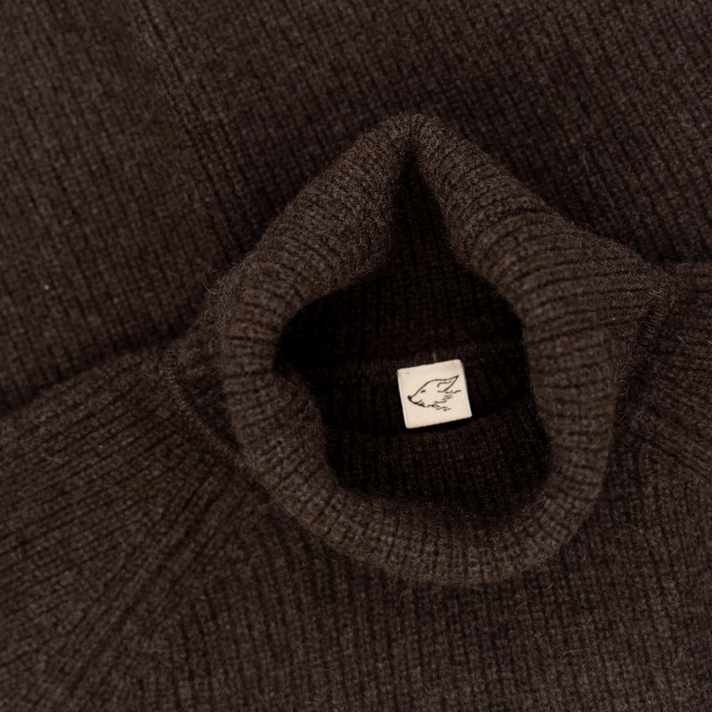Pull à col roulé en laine de yak
