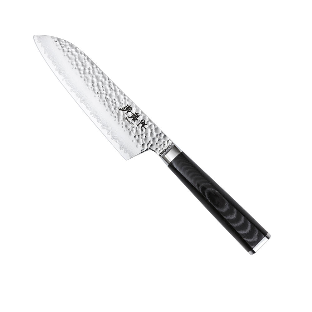 Tanganryu Hocho, micarta de lin, Santoku (couteau polyvalent)