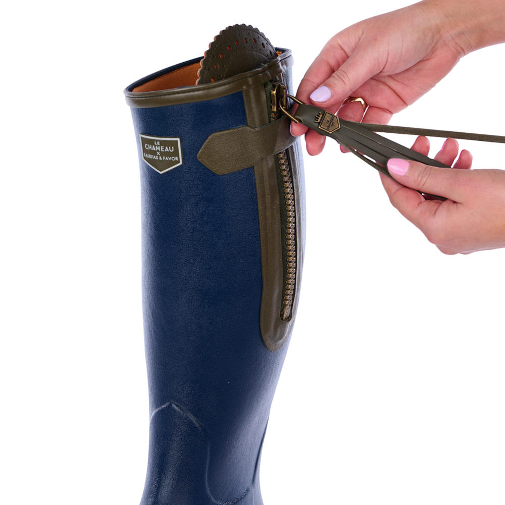Le Chameau Damen-Gummistiefel L'Alliance, Neoprenfutter, navy