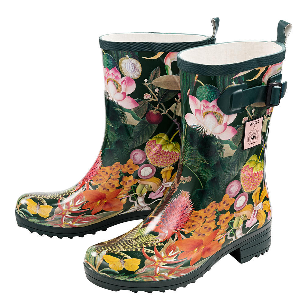 Aigle Ladies Rubber Boots AIGLINE BOTTILLON PRINT, KEW GARDEN 2