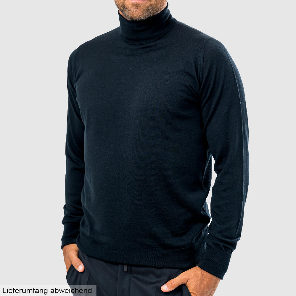 John Smedley Herren Rollkragen-Pullover, Merino Extrafein