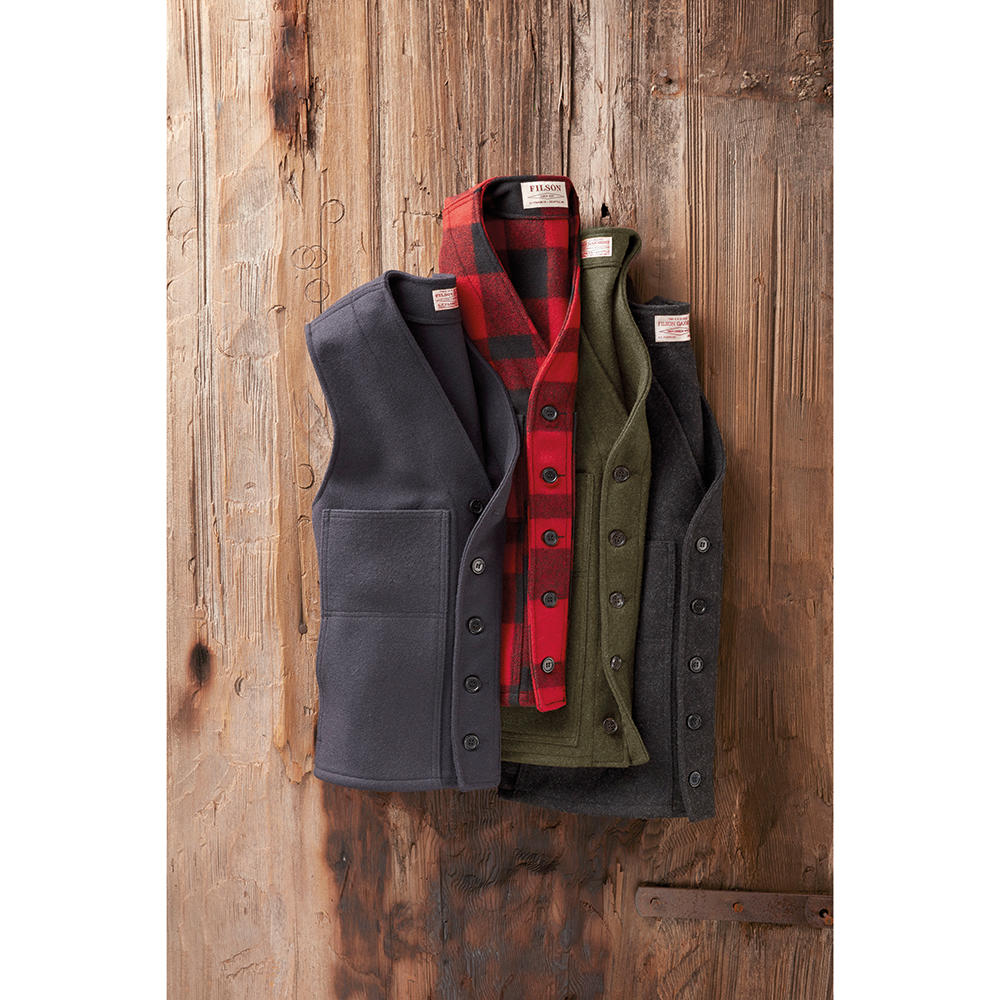 Filson Mackinaw Wool Vest, Forest Green