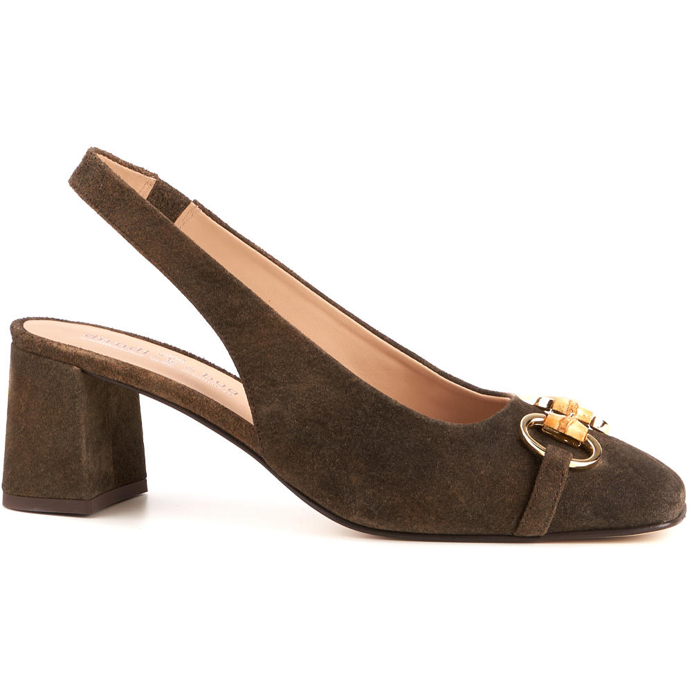 Damen Antikbock-Slingpumps, akazie
