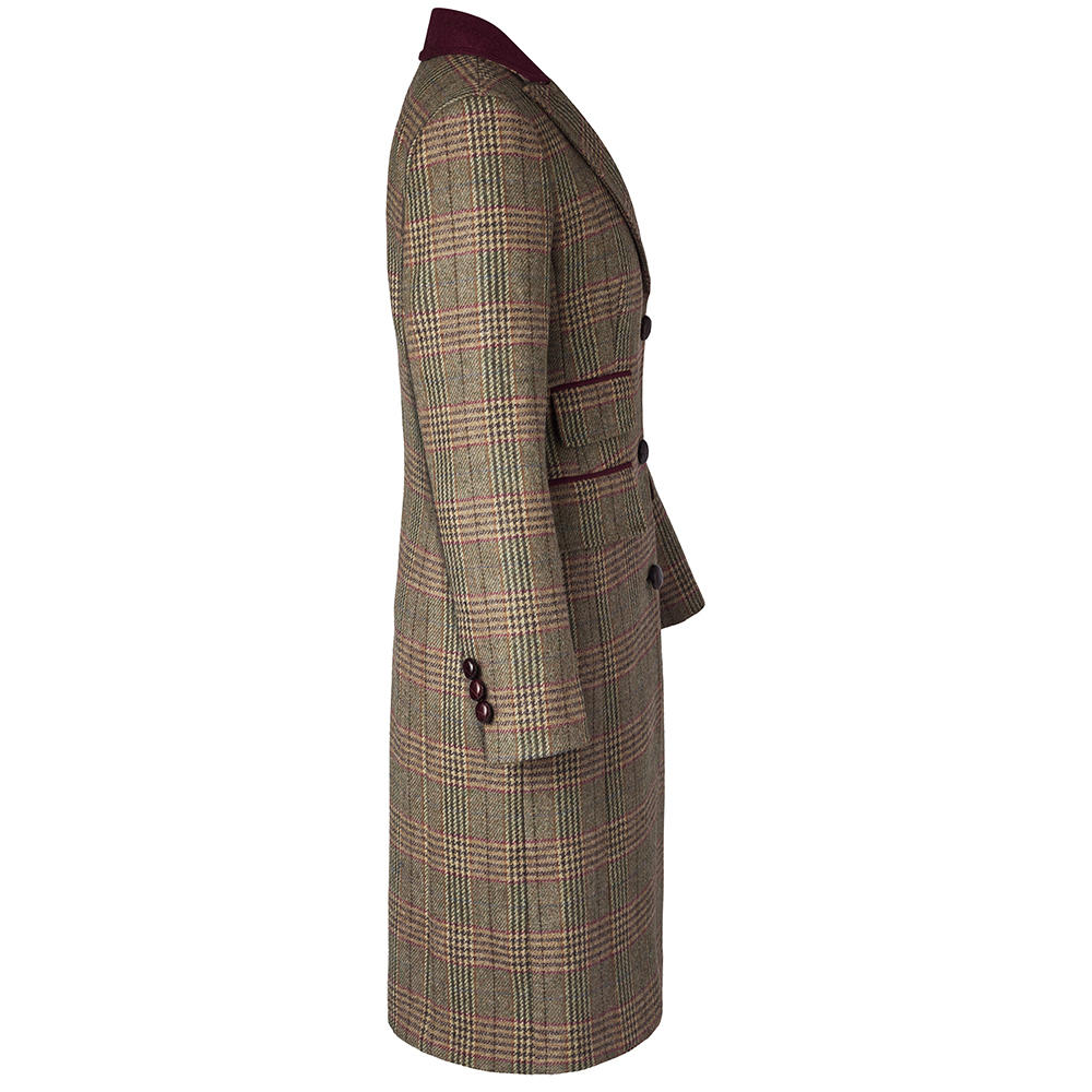 Damen-Tweedmantel Glencheck 