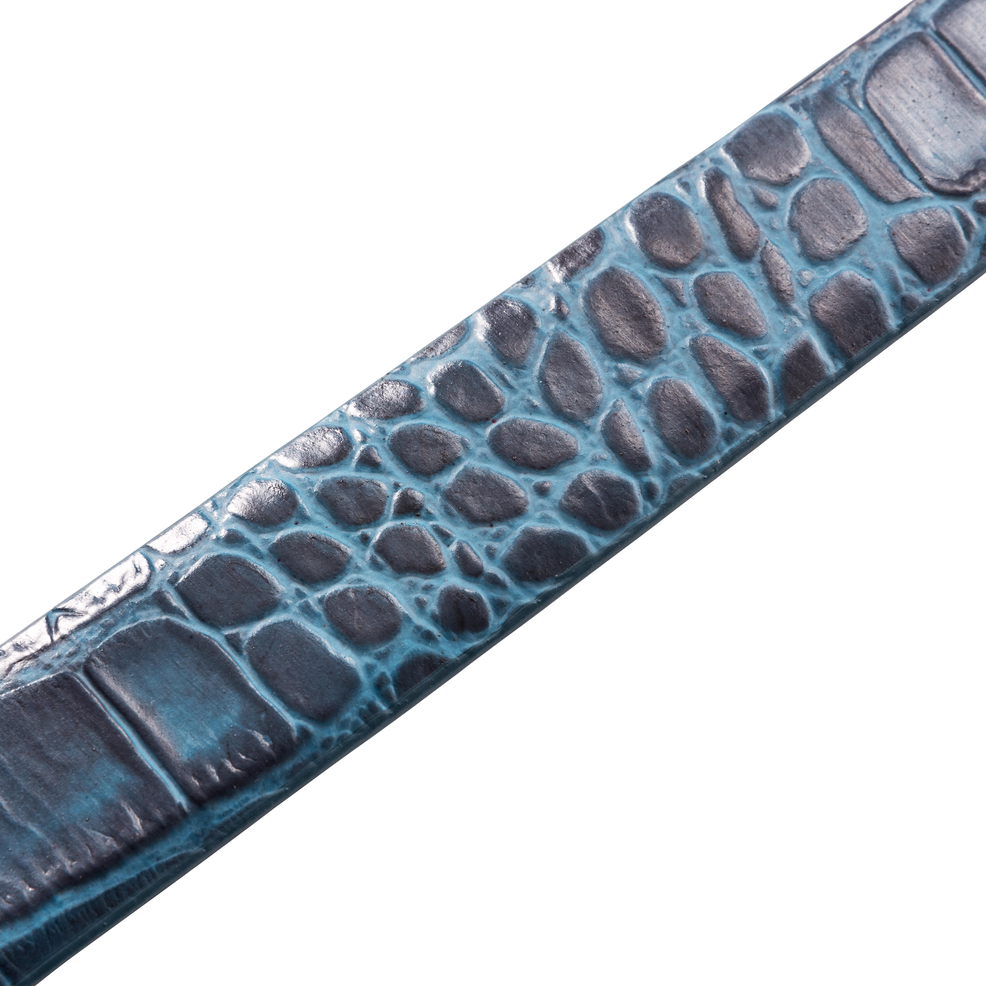 Ceinture sport en cuir pour femme » Marian «, bleu, taille XS (80 cm)