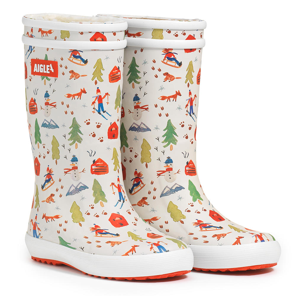 Aigle Kinder-Gummistiefel LOLLY POP FUR PRINT, Zermatt