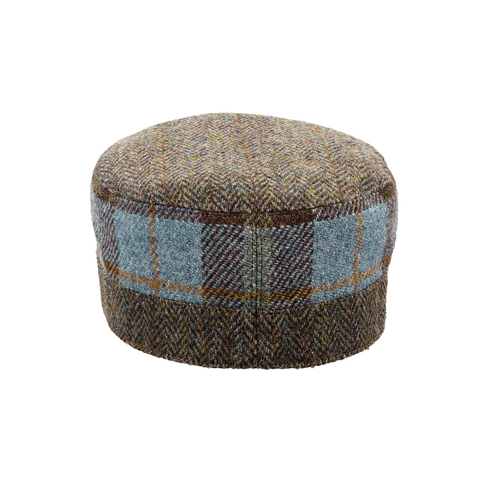 Casquette en tweed Sara Tiara, marron/bleu/vert/rouge