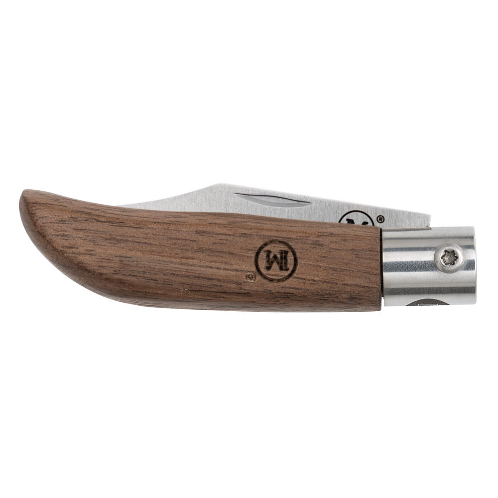 MAIN Klappmesser »Mini Line«, Walnuss, Clip-Point, mit Lederetui