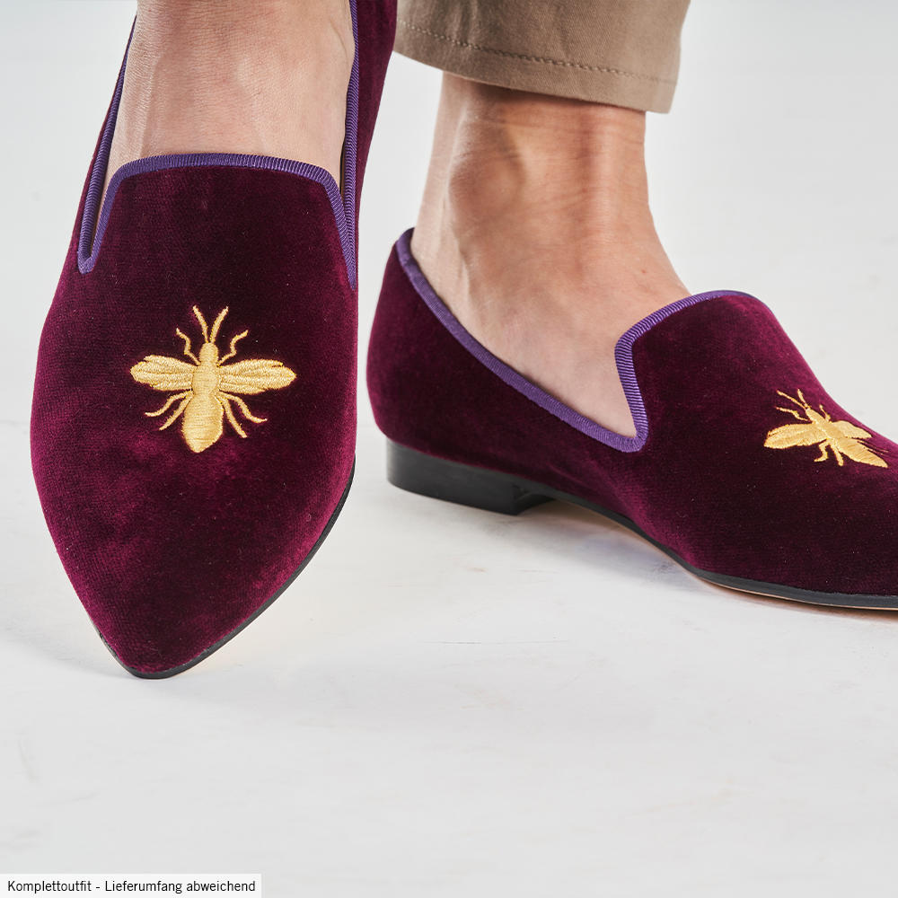 Damen Samt Loafers „Bee“