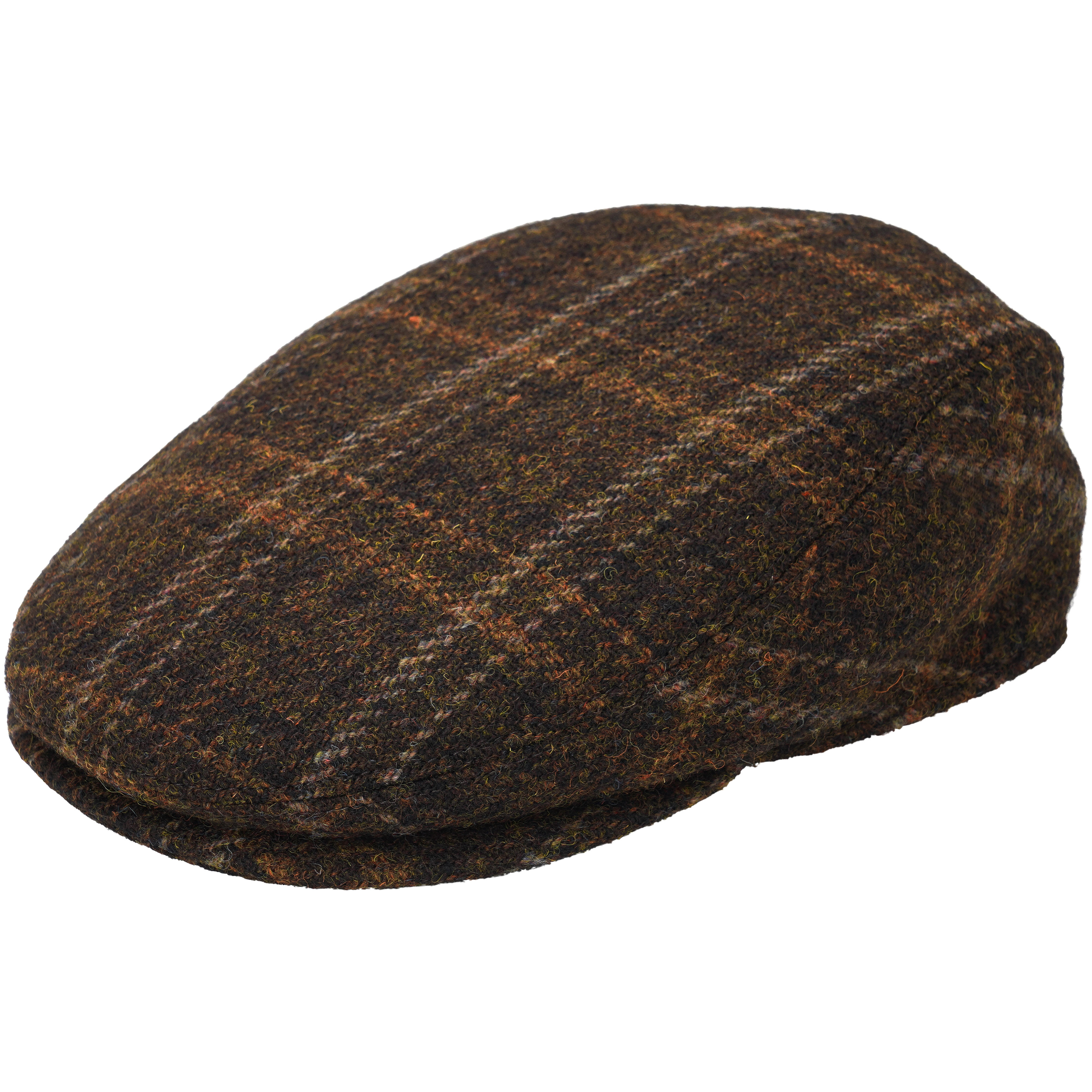 Mütze Harris-Tweed, rot/braun/grün