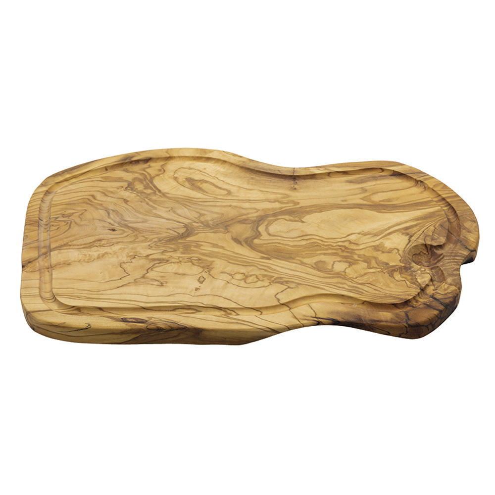 Schneidbrett Olivenholz Rustic, mit Saftfrille