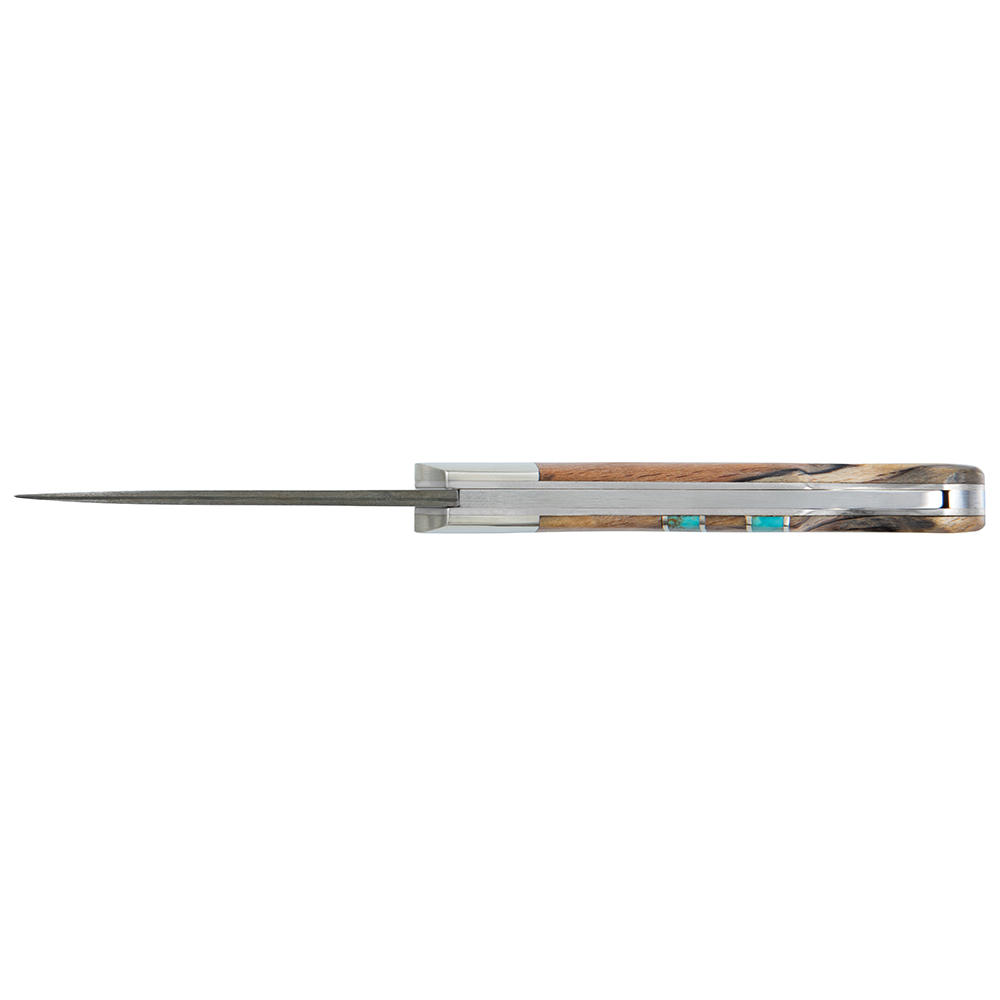 Couteau pliant Damas Stoneworks, hêtre