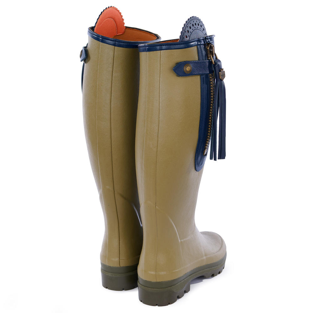 Le Chameau Damen-Gummistiefel L'Alliance, Neoprenfutter, vert vierzon