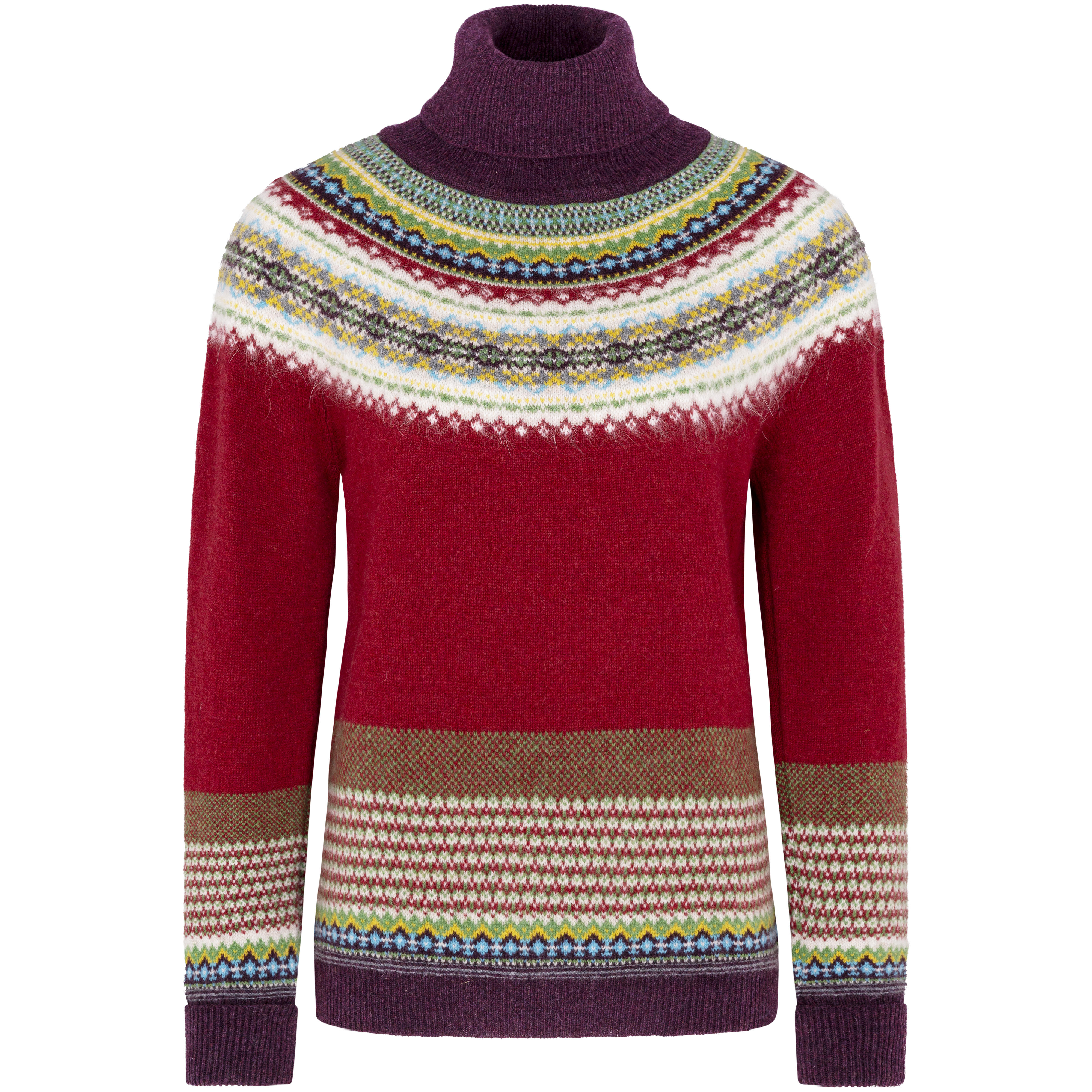 Eribé Damenpullover Rollkragen Fair Isle, Hemlock