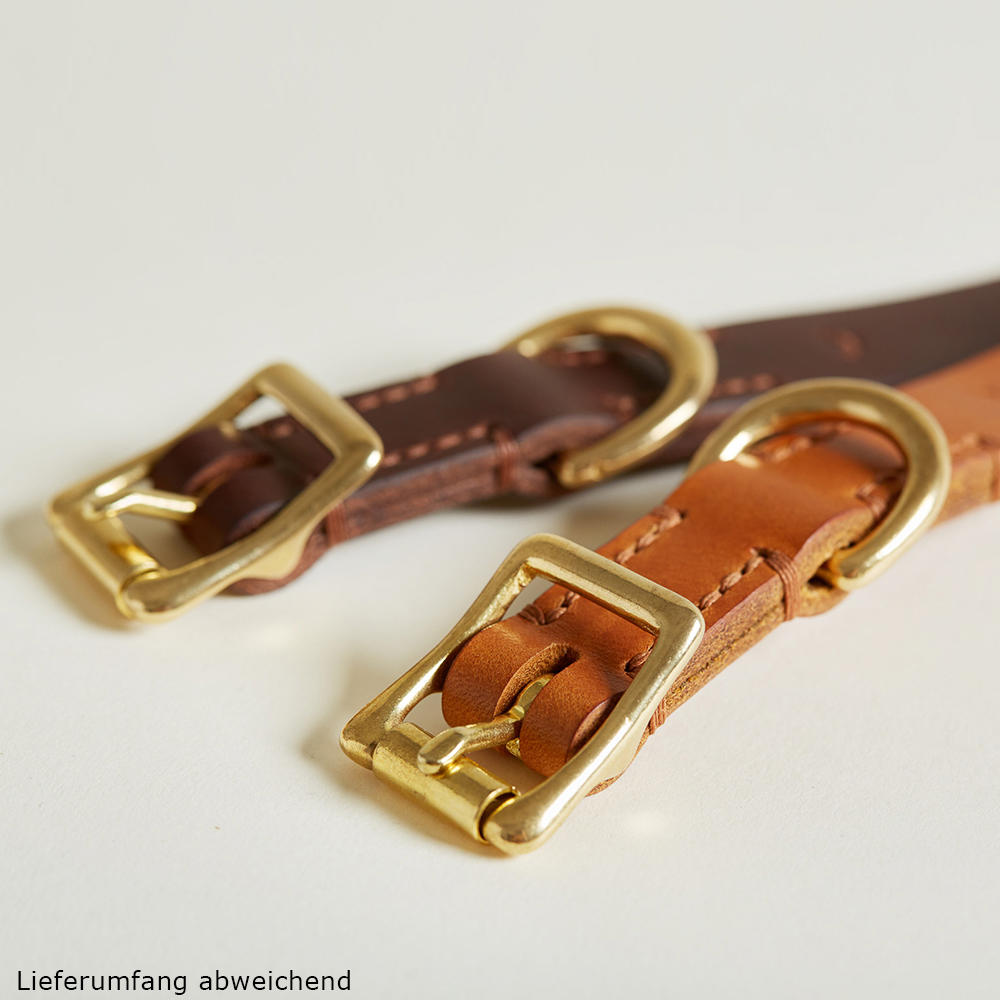 Helen Wells »Classic« Dog Collar, Cognac XS 