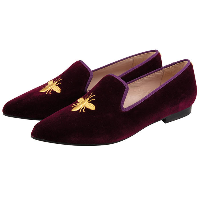 Damen Samt Loafers „Bee“