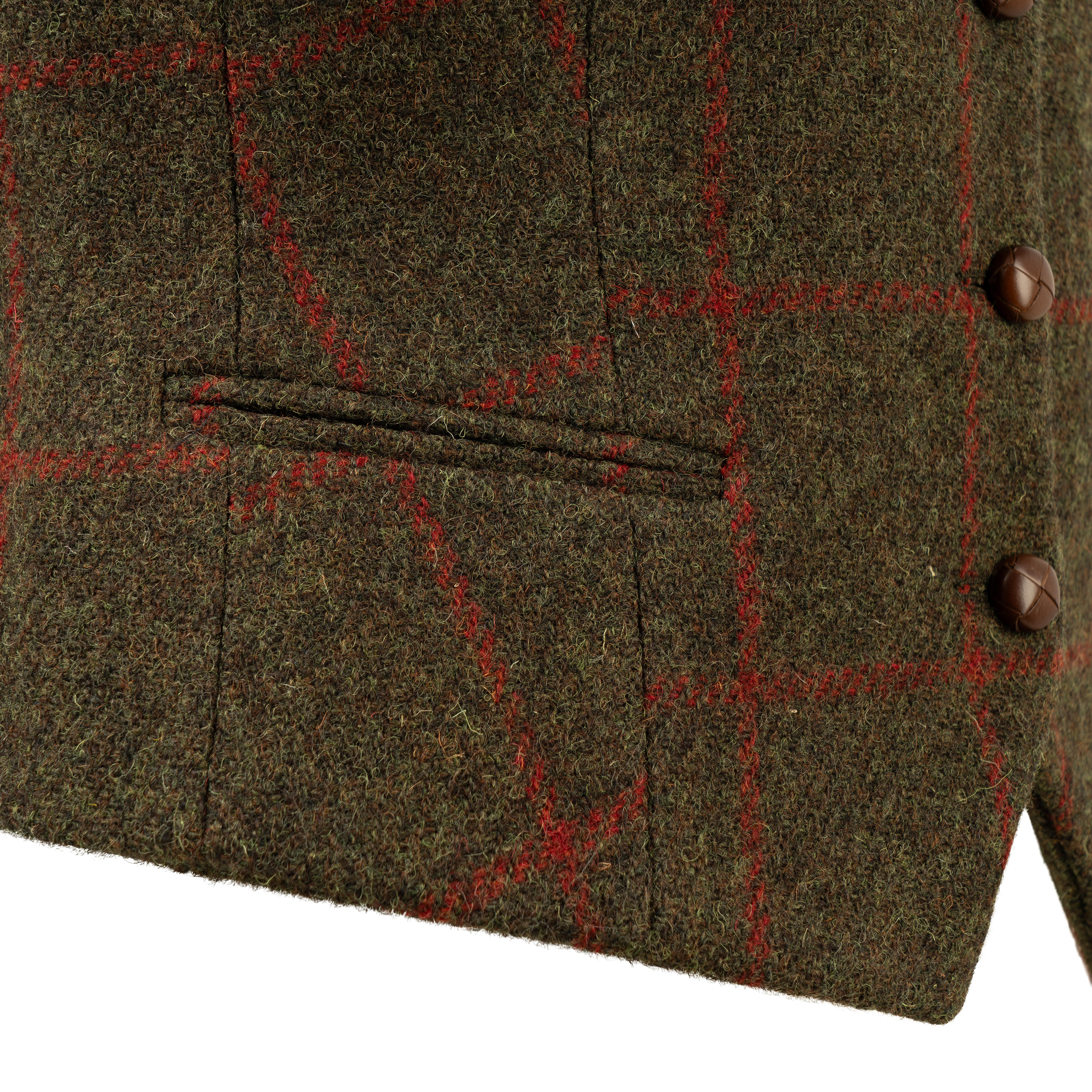Damen-Tweed-Weste »Eve«, grün/rot