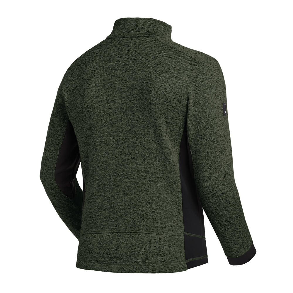 Veste en polaire tricotée pour homme FHB® Christoph, vert olive-noir, taille XL