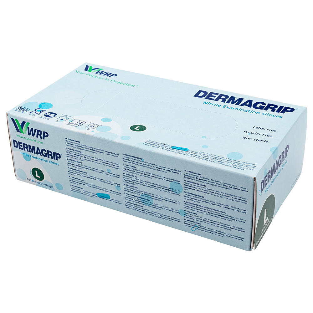 Nitrile Gloves, Blue, Size L