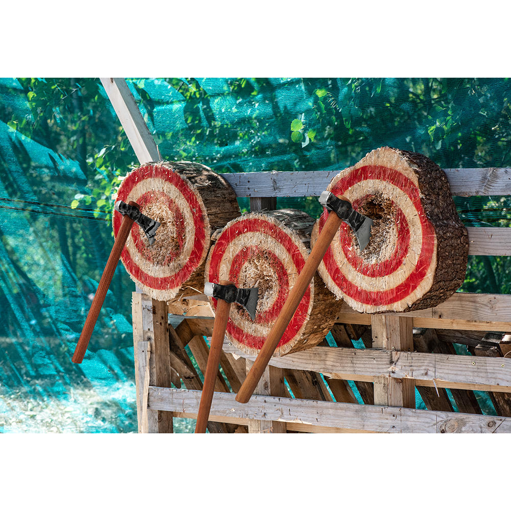 DICTUM® Outdoor-Axt mit Hammerkopf, mit Gürteletui   